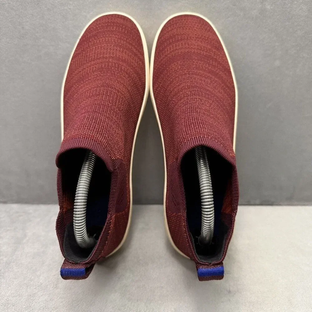 Rothy's The Chelsea Womens Size‎ 8.5 Boot Sneakers Plum Melange Stitch Sport